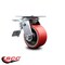 Service Caster 4 Inch Red Poly on Cast Iron Caster with Roller Bearing and Total Lock Brake SCC-TTL30S420-PUR-RS - alternate 2
